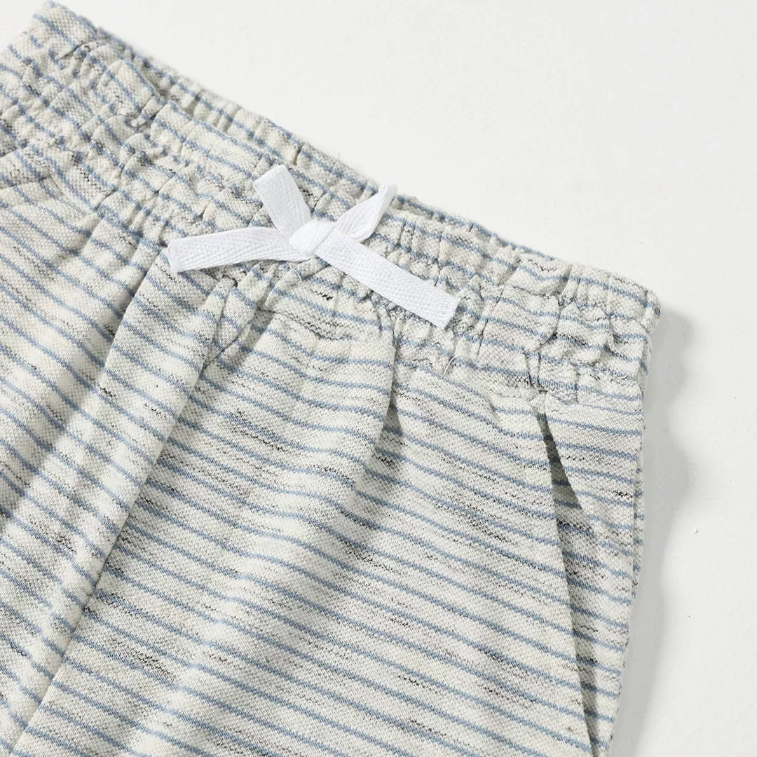 Textured Stripe  Pique Shorts