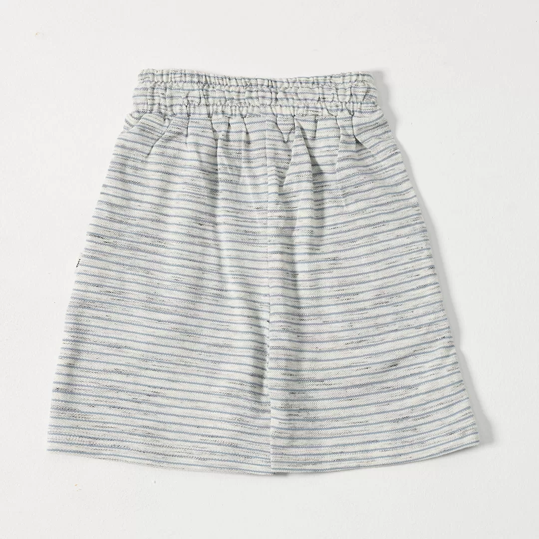 Textured Stripe  Pique Shorts