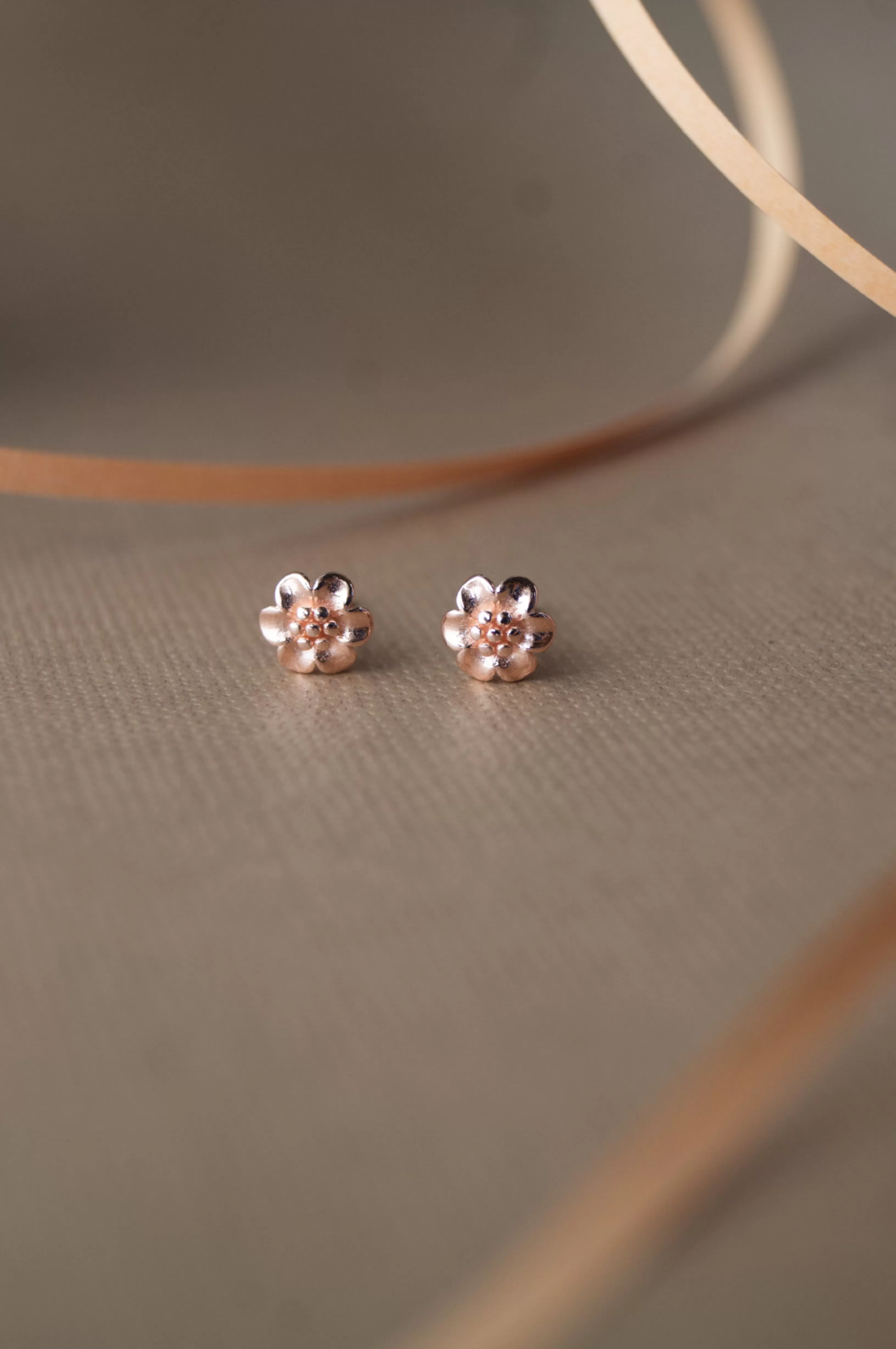 Treasured Flower Mini Sterling Silver Stud Earrings