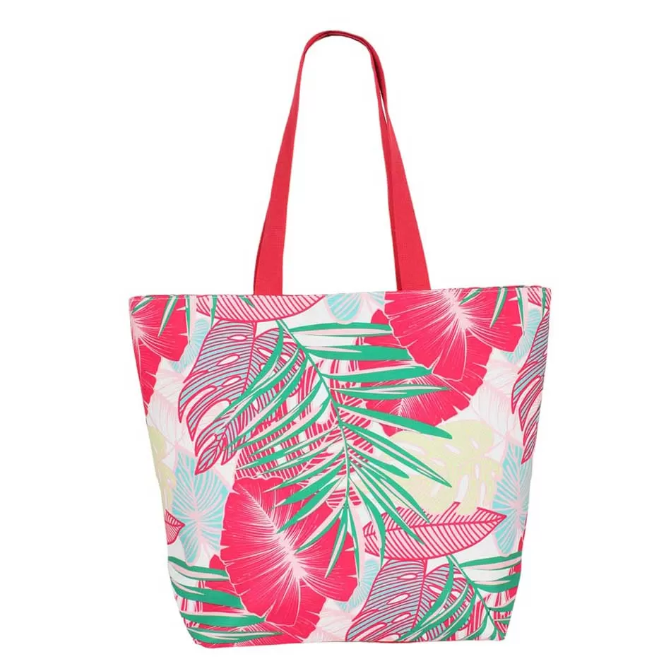 Tropical Leaf Print Tote Bag