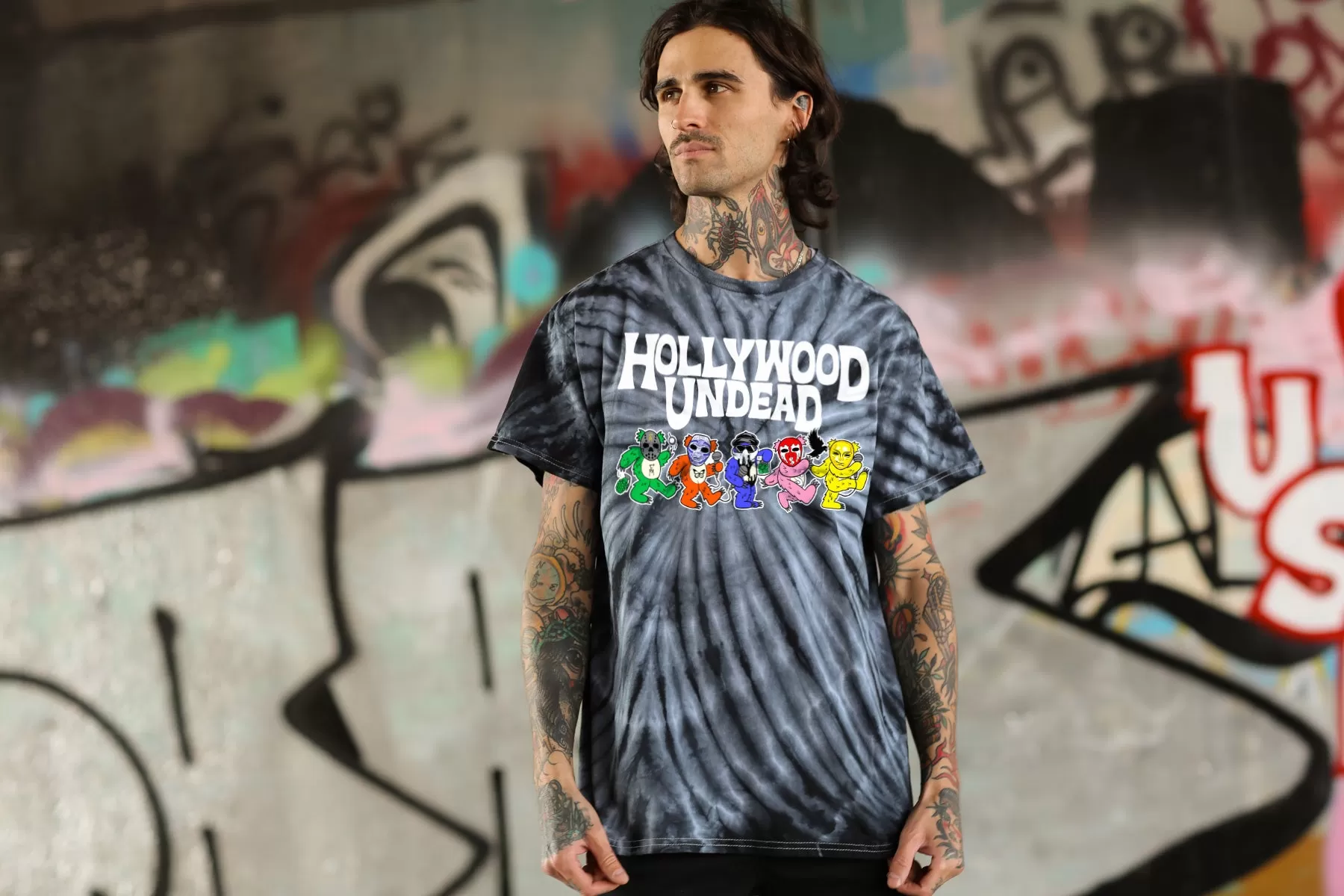 Un-dead Head Tee (Cyclone Black Dye)