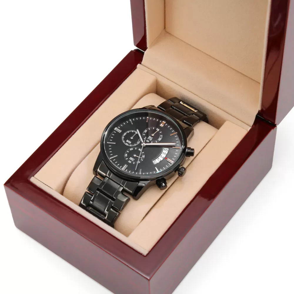 VALENTINE'S DAY GIFT FOR HIM | BLACK CHRONOGRAPH WATCH | MY LOVE