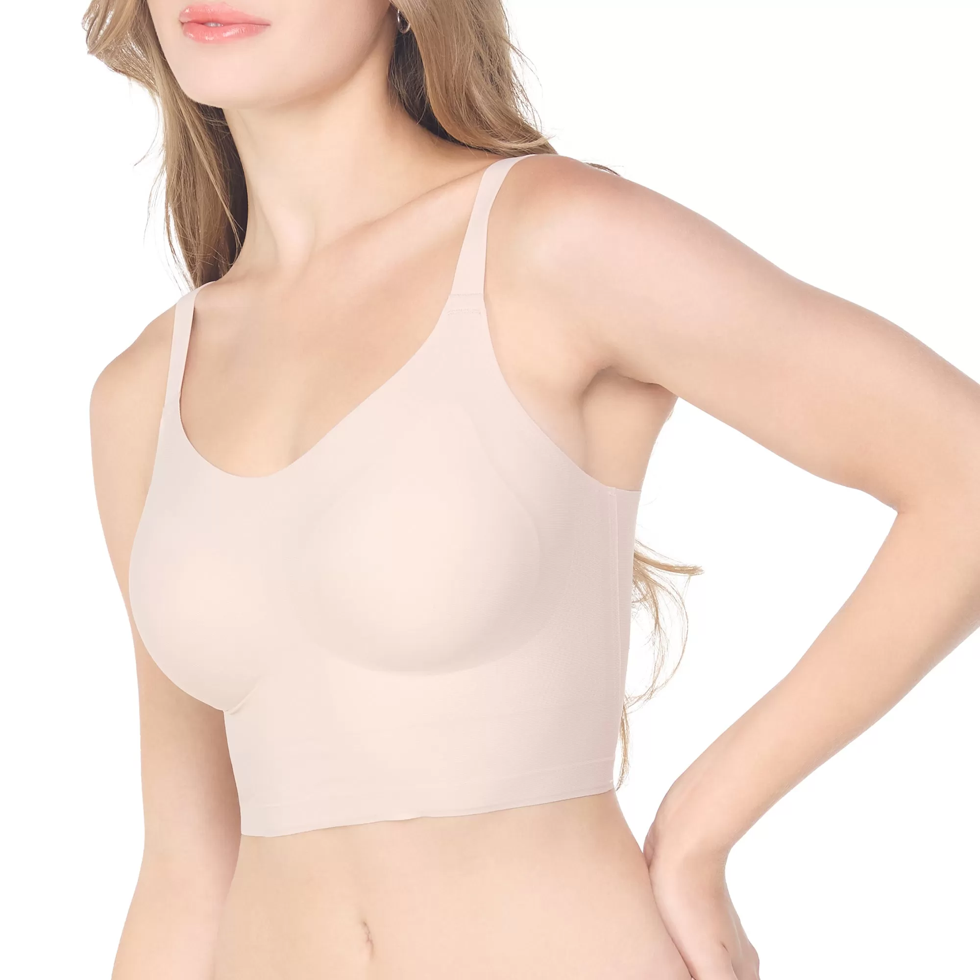 Wacoal Camisole bra บราสวมหัวรูปแบบคอแหลม หลังตรง รุ่น WH9E24 สีเบจ (BE)