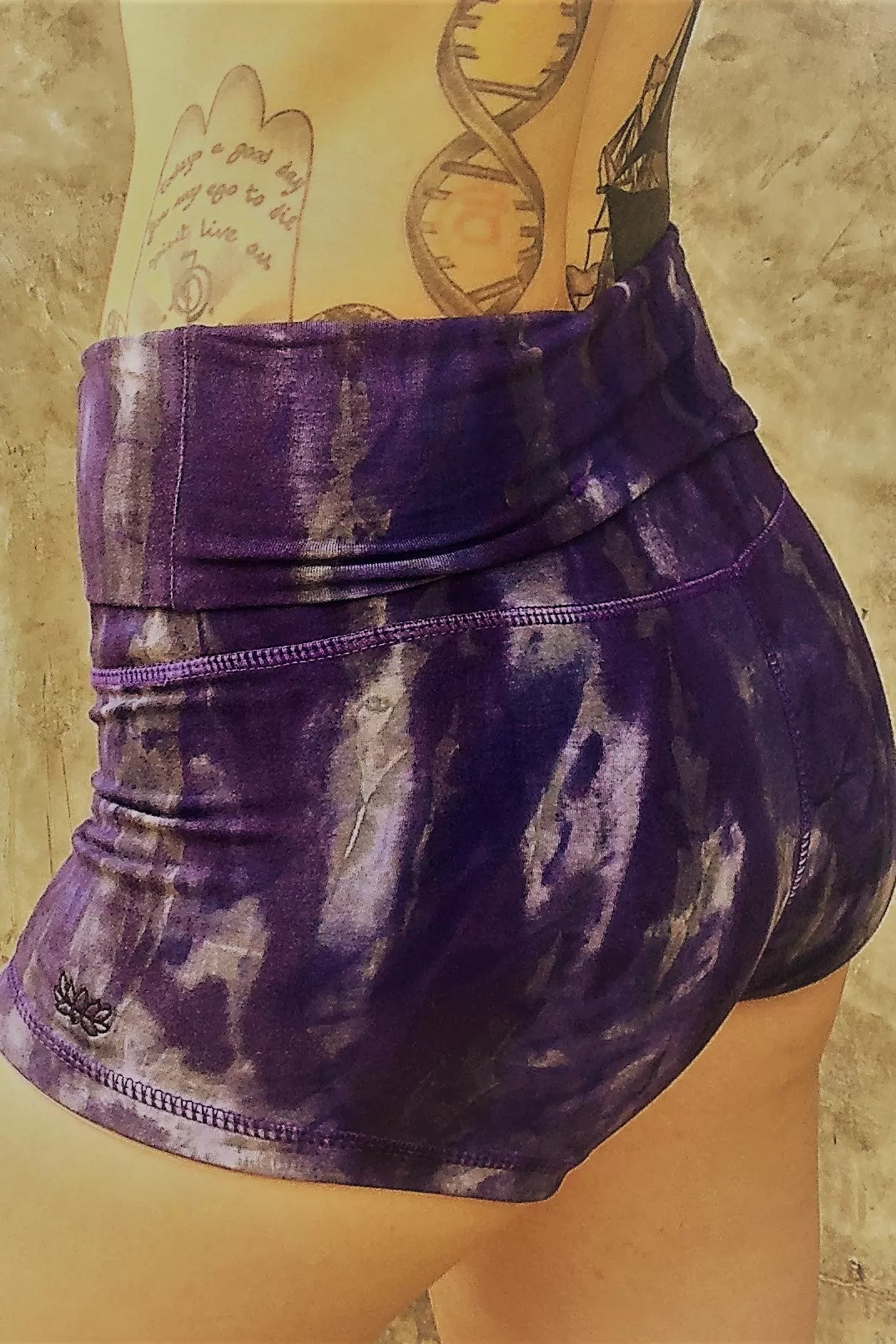 Wildflower Tie Dye Yoga Shorts