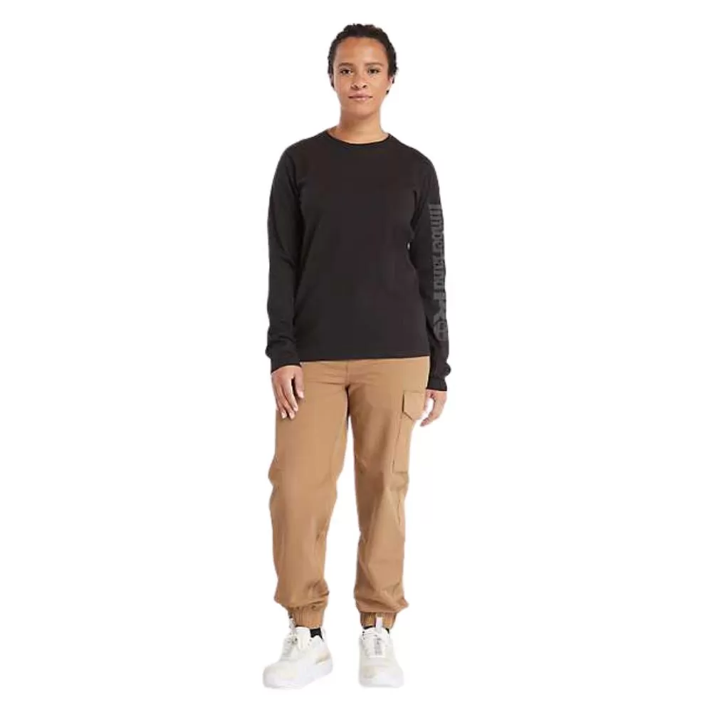 Women's Timberland PRO Cotton Core Long-Sleeve T-Shirt TB0A6D8J001 - Black